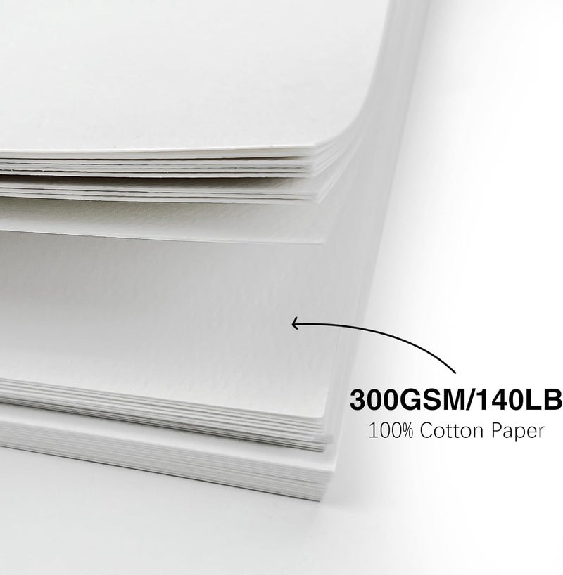 KOVIEDE 50 Pack Foldable Blank Watercolor Cards with Envelopes 4 x 6 Inch, 140lb Heavyweight, 100% Cotton, White, Acid-Free Water color Cards to Paint or Cards Making for Christmas Birthday - Image 2